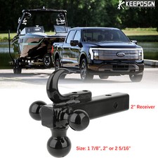 For Ford F-150 F-250 F-350 2 Receiver Trailer Hitch Tow Tri Ball Mount W Hook