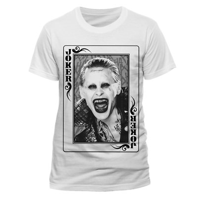 Joker T Shirt Carte A Jouer Officiel Batman Dc Comics Jared Leto Nouveau Media Xxl Ebay