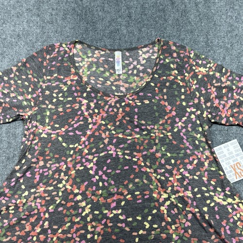 LulaRoe Perfect T-Shirt Womens XS Multicolor Round Neck Short Sleeve - Picture 4 of 9