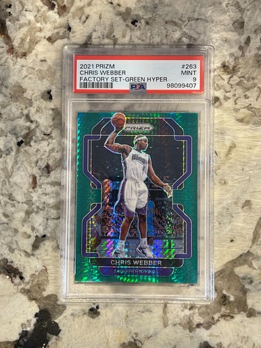 2021/22 Panini Prizm Chris Webber Green Hyper Prizm PSA 9 *407