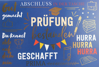 Gutsch Verlag Glückwunschkarte Prüfung Abschluss Gruß Karte Abi Prüfungskarte