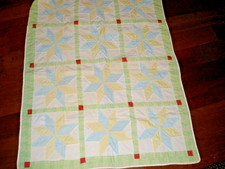 Handmade Baby Infant Quilt Double Sided 36"x48" T49 