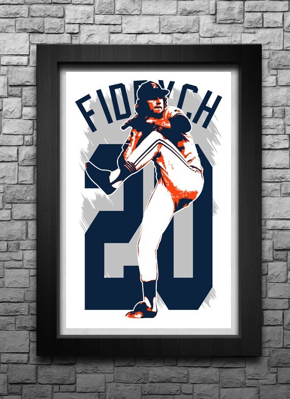 MARK FIDRYCH art print/poster DETROIT TIGERS FREE S&H! JERSEY