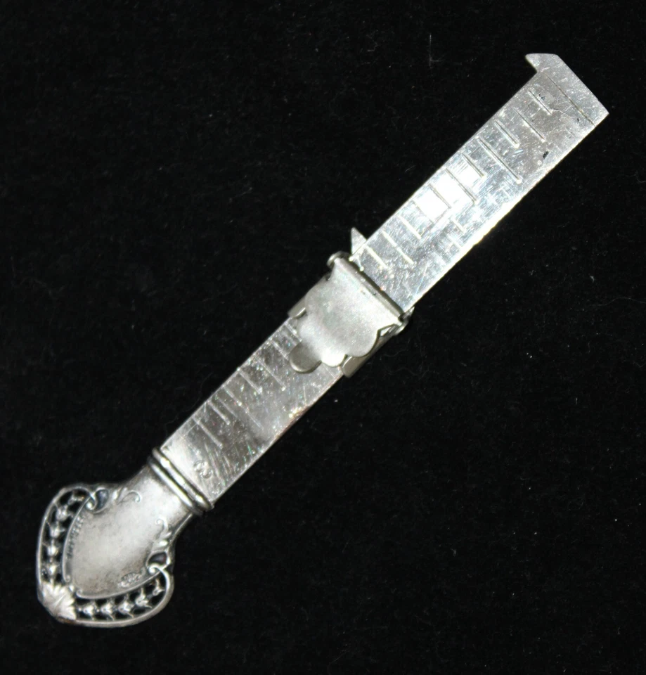 Sterling Silver Hem Ruler George Webster Caliper Art Deco - Image 3 of 4