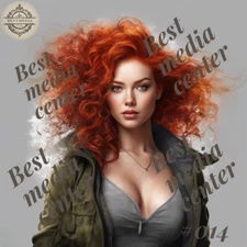 Digital Image Picture Photo Wallpaper Background Red Cyclone Woman Art