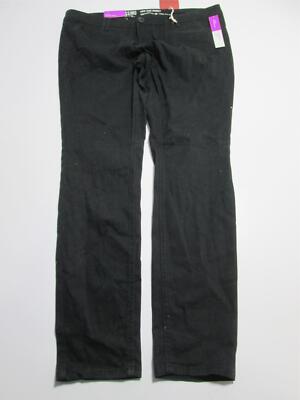 NWT Mossimo Womens Size 14 Skinny Pants Black Low Rise Pockets Zipper Front