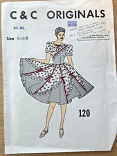Vintage 1970s C C Originals Pattern 120 Square Dance Dress sizes 12-14-16 UNCUT