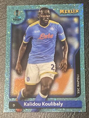 2021-22 Topps Merlin Chrome UEFA Aqua Speckle Refractor KALIDOU KOULIBALY #/199