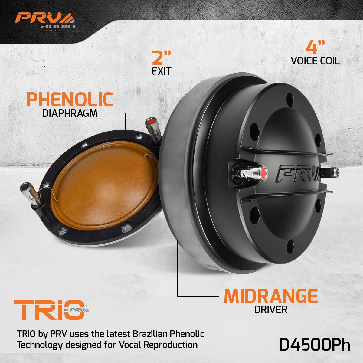 ビジョンズほぼハーフコンプリート 2x PRV Audio D4500Ph Phenolic Compression Driver 1000 Watts 4