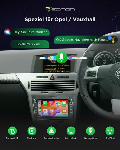 DAB+ Für Opel Corsa C/D Zafira B Astra H Android 13 Apple CarPlay Autoradio NAVI - Bild 6 von 22