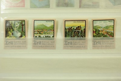 4x Tell Cacao und Chocolade , Reklamemarken / SB 9