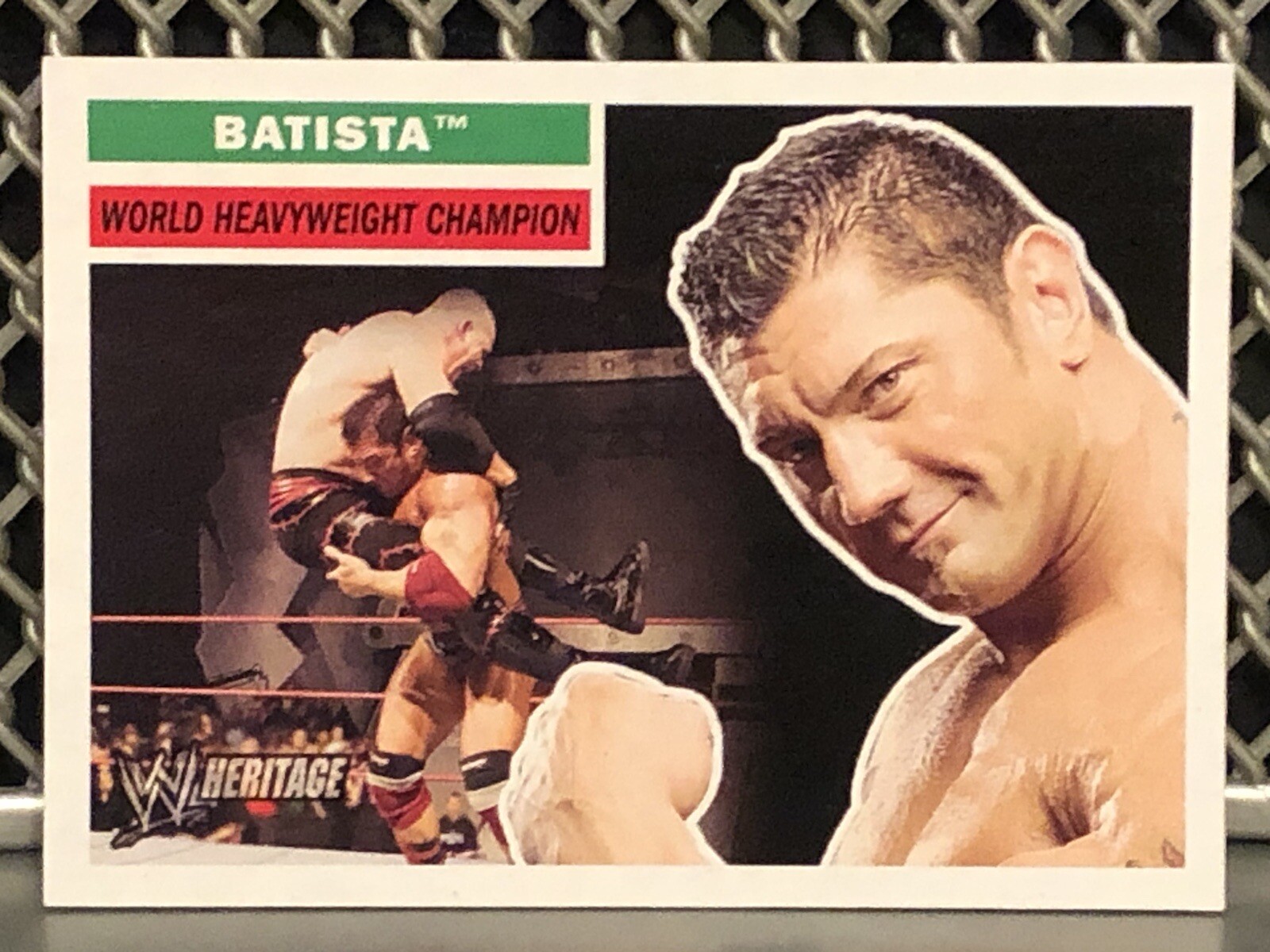 2005 Batista Topps Heritage II WWE Wrestling Card#2 Dave Bautista Evolution NmMt