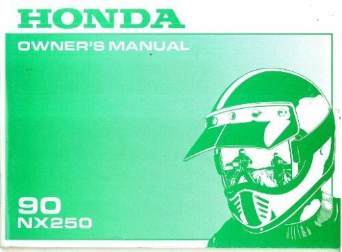 1990 Honda NX250 Motorcycle Owners Manual : 31KW3620 - Picture 1 of 1