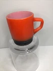 Vintage Anchor Hocking Fire King Glass Mug Red And Black 8oz.