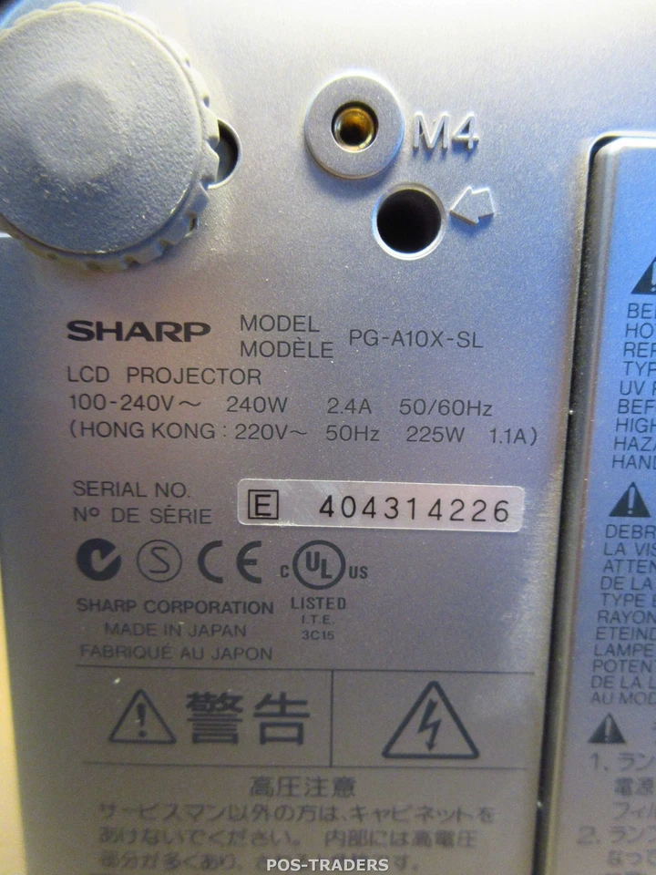 SHARP PG-A10X-SL Projector Beamer XGA 3LCD 1300 LUMENS VGA - HOLE IN COVER - Bild 4 von 4