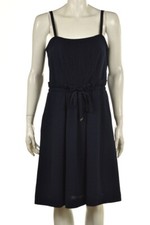 Marc by Marc Jacobs Dress Size 8 Navy Blue Sheath Knee Length Spaghetti Strap