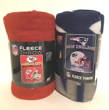 NFL Mirror Grid Iron Fleece Throw Blanket 50" X 60" YOU PICK THE TEAM