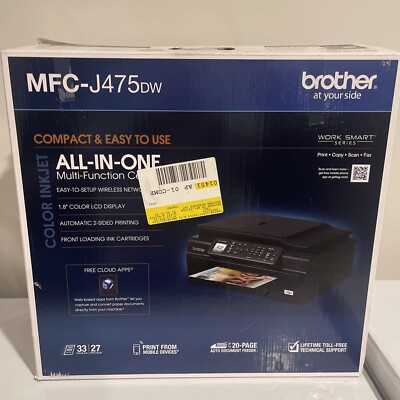 Brother MFC-J475DW All-In-One Inkjet Wireless Printer Scan Copy Fax