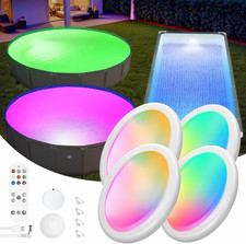 Rechargeable Submersible Pool Lights, IP68 Waterproof LED Pool Lights with Remot