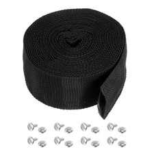 1.8" 13FT Schutzschlauch Manschette Polyester Faserkabel Schutzh&uuml;lle Schwarz