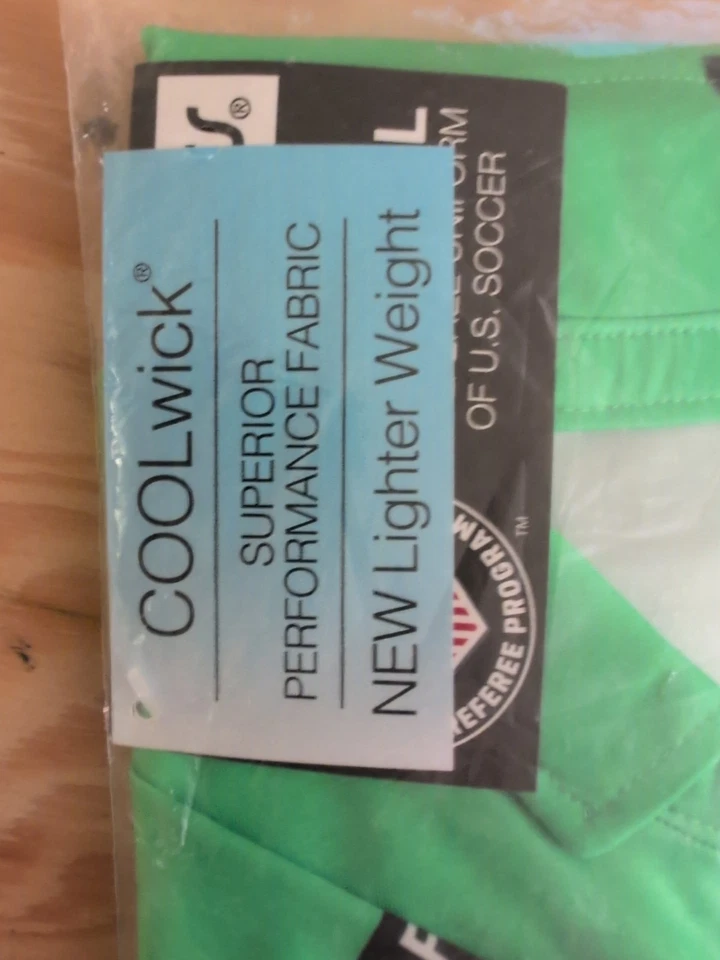 Camiseta deportiva oficial de árbitro de fútbol USSF para hombre - verde manga corta XXL Foto 4 de 4