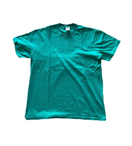 T shirt blanc moyen Supreme Made In USA 100% coton streetwear vert RARE
