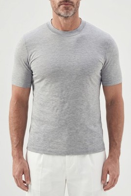 BRUNELLO CUCINELLI MEN'S LIGHT GREY SILK SHIRT MSRP $715