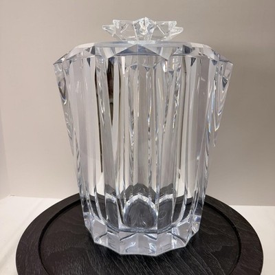 VTG MCM Judith Kruger Grainware Lucite Starburst Ice Bucket w/ Tiara Lid Atomic