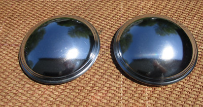 Vintage Airstream Chrome Hubcaps Ribbed Baby Moon Hub caps 1 Pair Camper