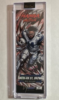 2026 Wild Card Slim Gem Amon-Ra St. Brown Manga Motion Detroit Lions #3/5 Card