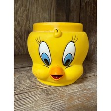 Vintage 90s Looney Tunes Tweety Bird 3D Plastic Mug by Promotional Partners