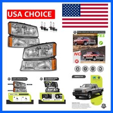 Headlights Wbulbs For 2003-2007 Chevy Silverado1500250035001500hd2500hd... Headlights Wbulbs For 2003-2007 Chevy Silverado1500250035001500hd2500hd...