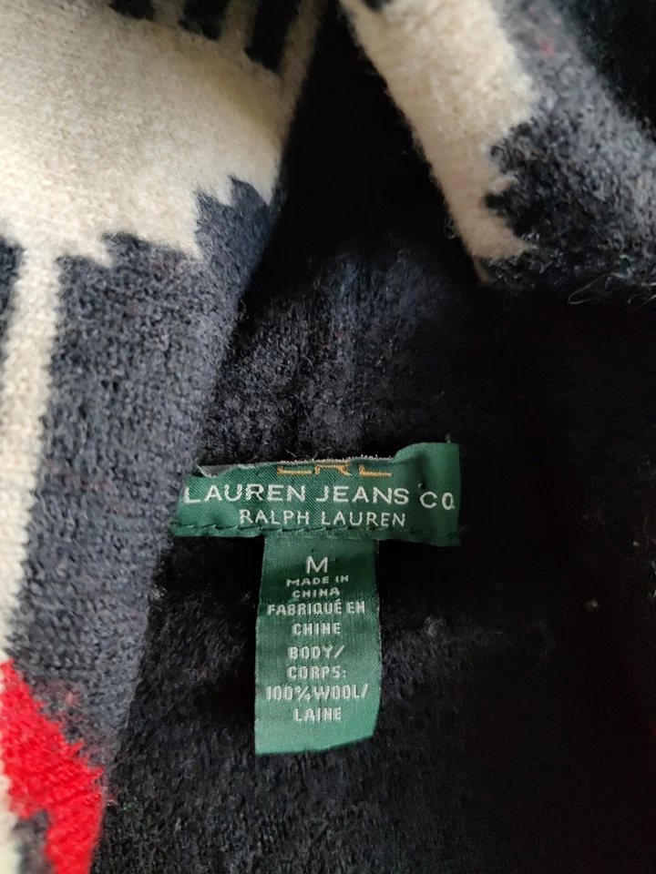 Lauren Jeans Co Ralph Lauren Southwest Aztec Boho Sleeveless Knit Women's Medium - Image 2 of 4