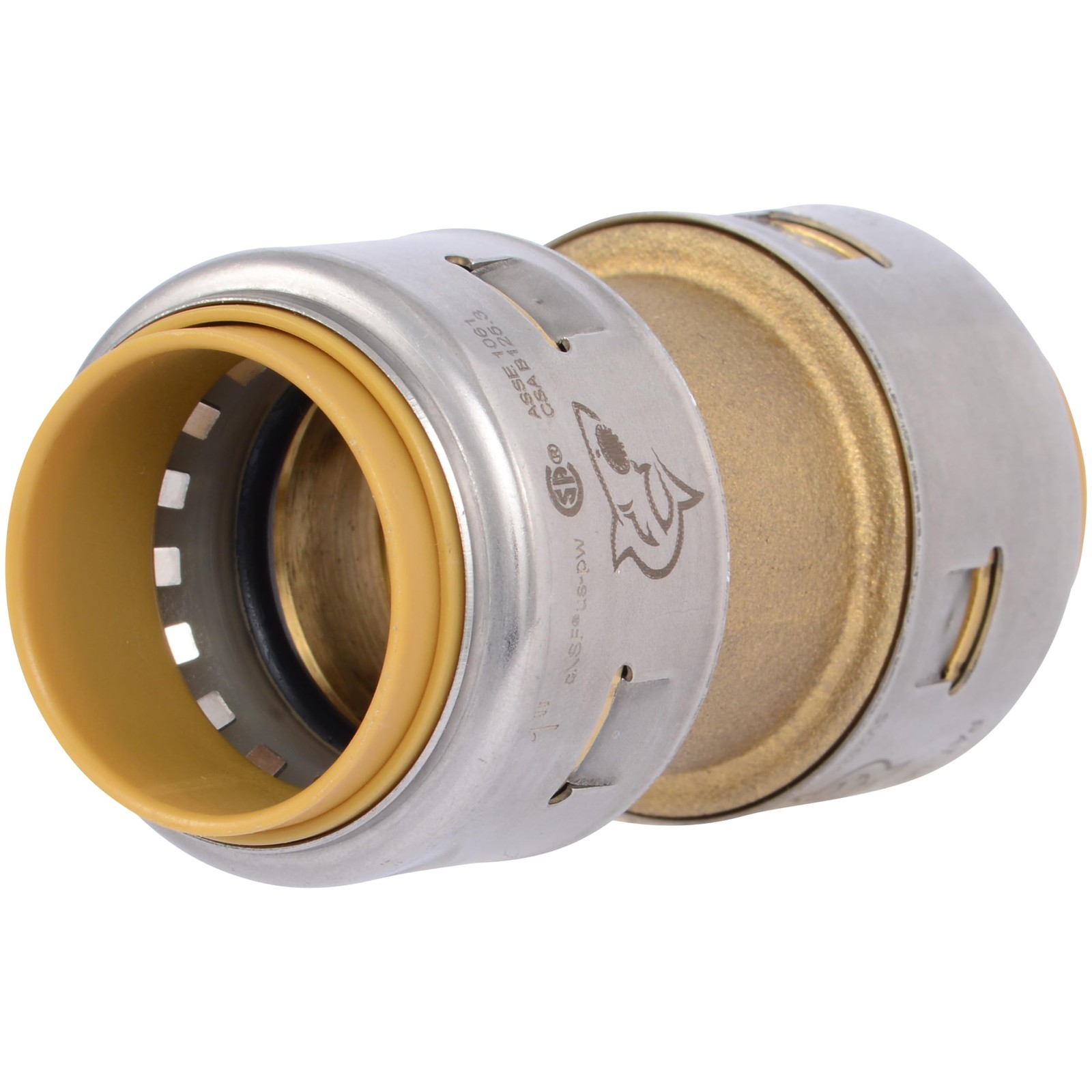 SharkBite Max 1 Inch Coupling, Push to Connect Brass Plumbing Fitting, PEX Pipe,