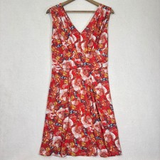 Simply Vera Wang Floral A-Line Dress Womens Large Sleeveless Stretch Casual