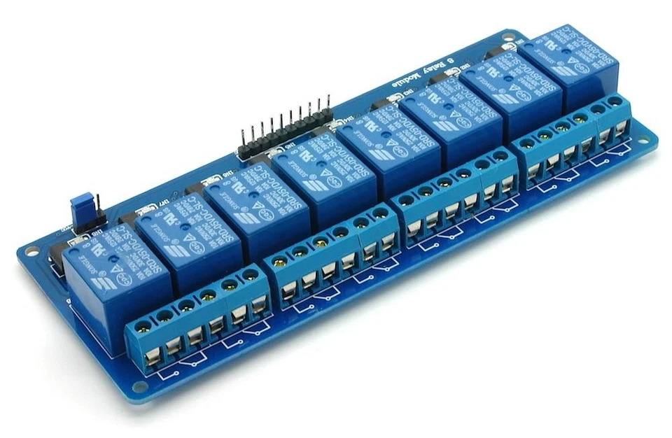 8 Kanal Relais Relay Modul Karte 5V mit Optokopplern Arduino Raspberry Pi - Bild 2 von 2