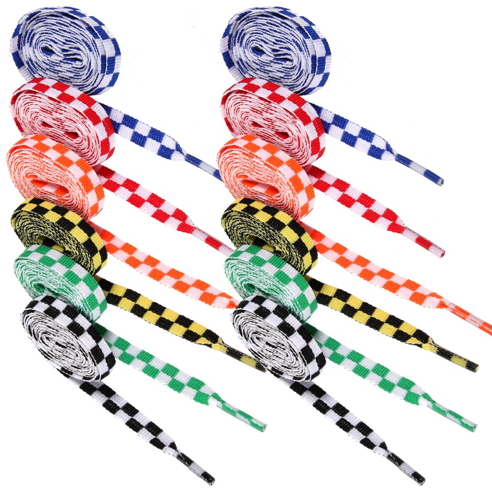 APL 12 paia di lacci colorati scarpe sportive stringate piatte in poliestere