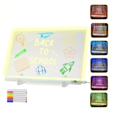 Lumiboard LED Drawing Board With Stand 13.7x10 Inch 6 Colors Dry Erase