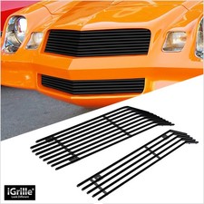 For 1978-1981 Chevy Camaro Stainless Steel Black Billet Grille Combo