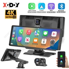 10.2" Wireless Car Stereo CarPlay Android Auto 4K+1080P Dash Cam WIFI&AUX&FM DVR