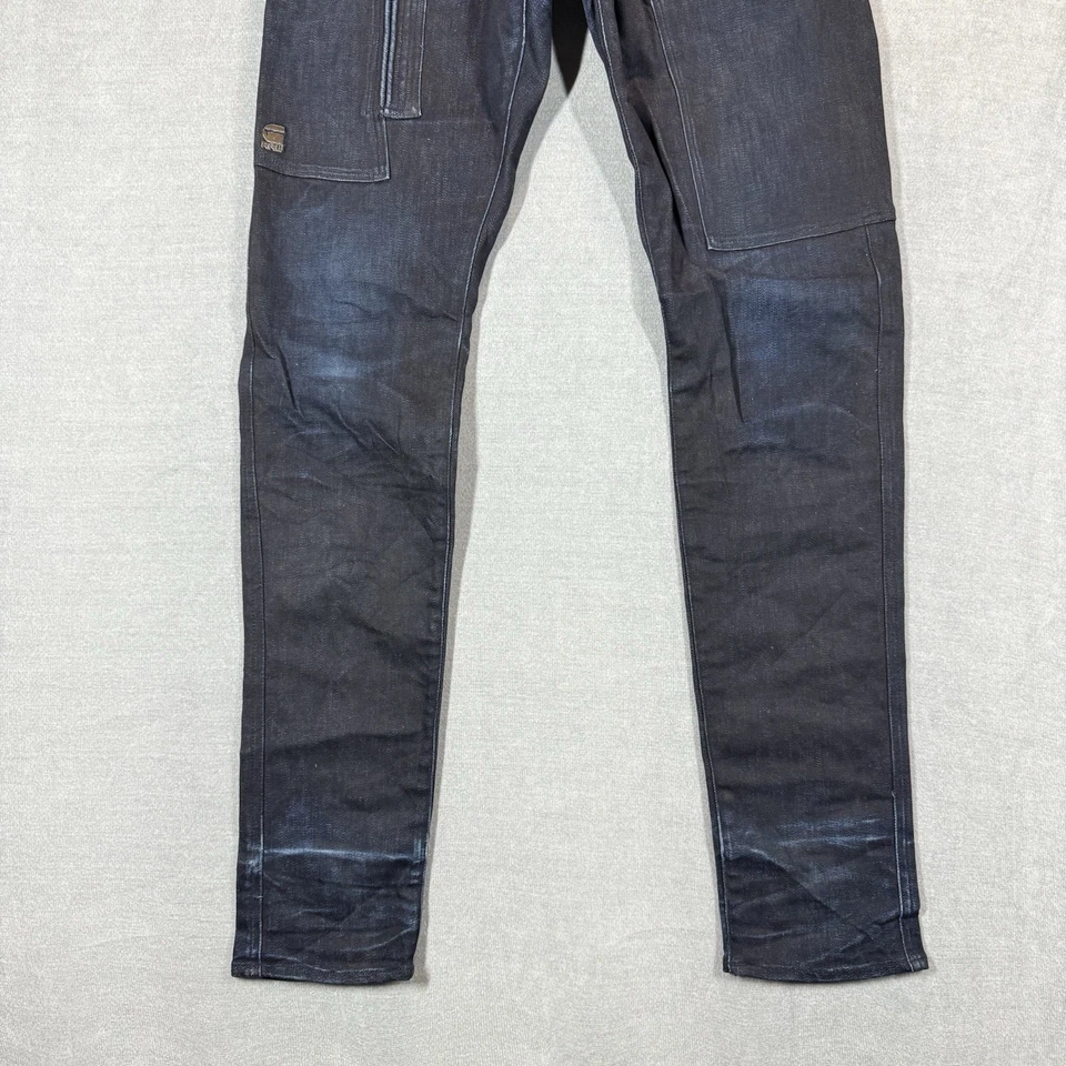 G-Star Raw Powel Super Slim Stretch Dark Blue Denim Tactical Pockets Mens 31x32 - Image 3 of 4