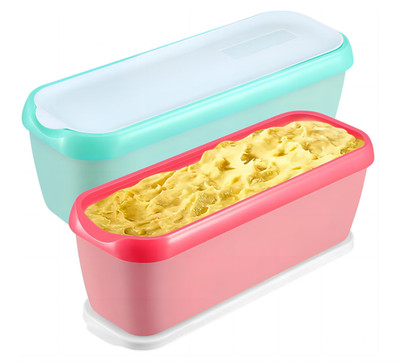 Ice Cream Containers Set of 2 1.5 Quart Ice Cream Tub Reusable Ice Cream Tubs