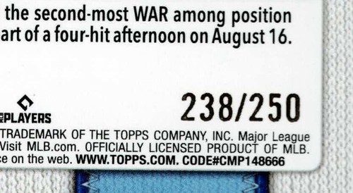 2026 Topps Update #US321 MYLES STRAW Blue Jays /250 PURPLE HOLO FOIL Parallel - Picture 3 of 3