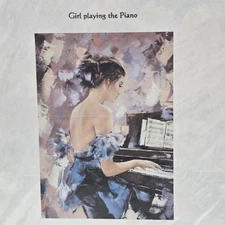 Ankicoleman Designs Cross Stitch Girl Playing The Piano