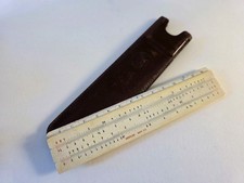 Rechenschieber Nestler 15 cm im Lederetui No11 ZO