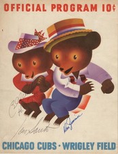 Ron Santo Billy Williams Don Zimmer Signed Autographed Scorecard Cubs 1961 JSA