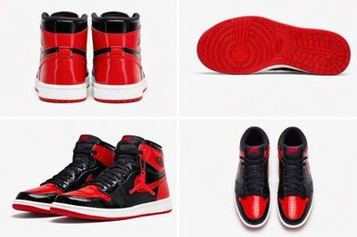 Size 10.5 - Nike Air Jordan RETRO BRED PATENT 555088-063