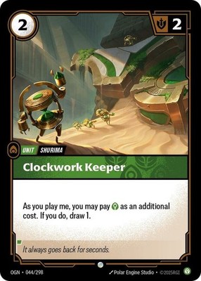 3x Clockwork Keeper - 044/298 - Common NM-Mint Riftbound TCG: Origins Riftbound