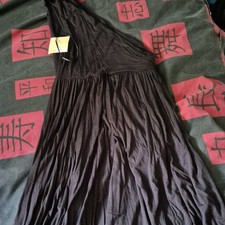  Women’s Drape  Solid Black Woven S