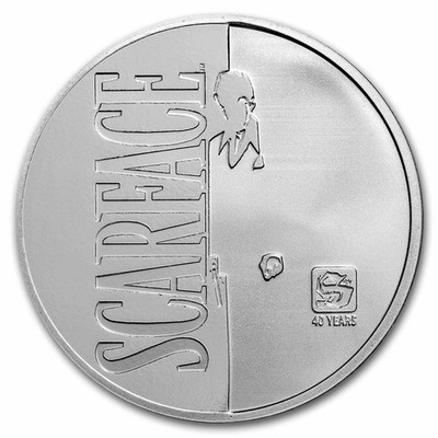 洋画・外国映画 SCARFACE 40th Anniversary Coin 2022 2023 Chad 1 oz Silver 5000 Francs Scarface 40th Anniversary Coin